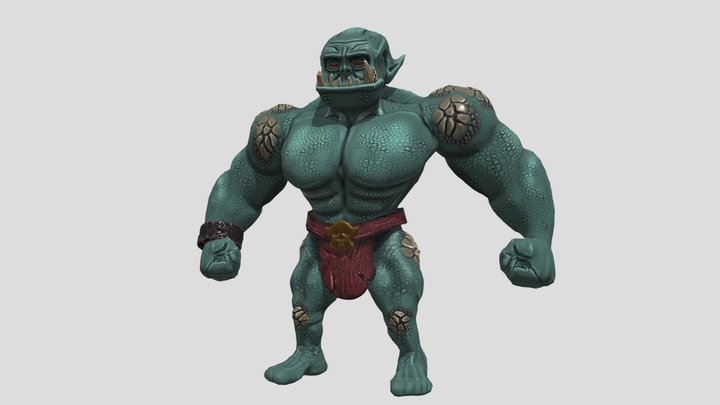 Orc Model Rigged Packed Resources 3D Model