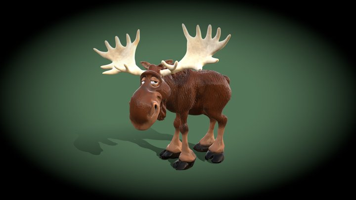 Funny Moose 3D Model