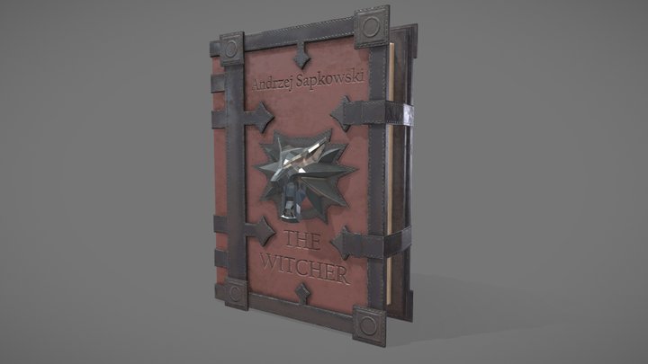 Stylized Book The Witсher 3D Model
