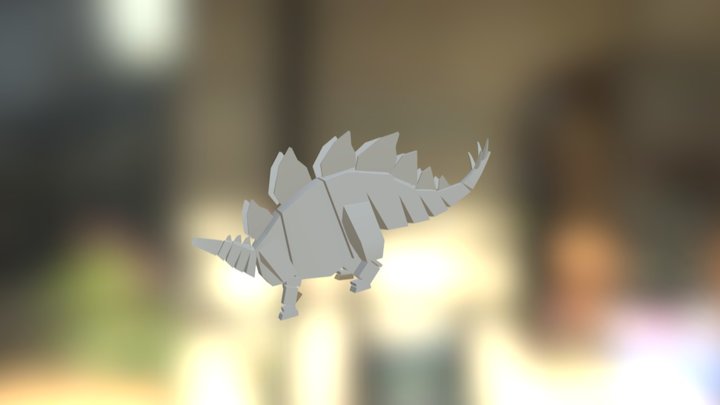 Stegosaurus Jumping 3D Model