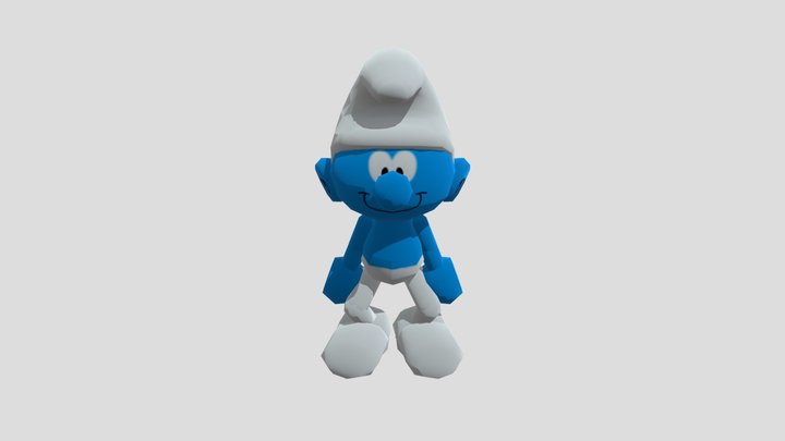 Smurf Low Poly – Free 3D Model STL