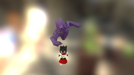 Little Red and Big Bad Wolf Spirit 3D Model