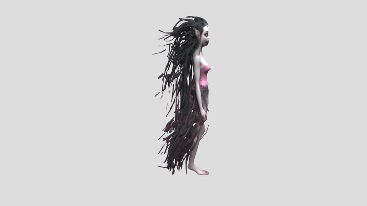 female hybrid vampire fairy, 3D Model