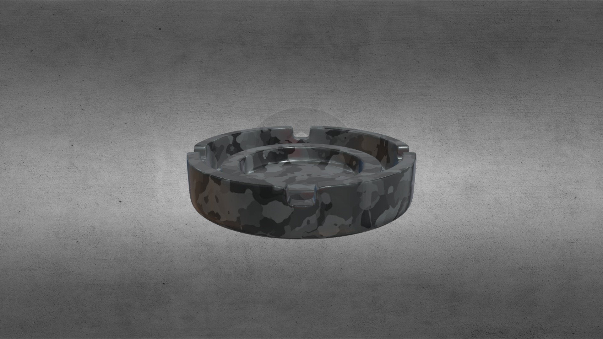 cigarette ashtray camouflage color — Sketchfab embed 3D viewer