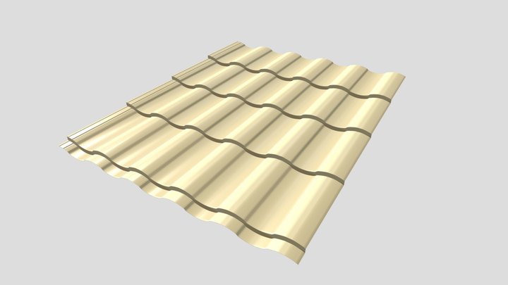 Steel roof Kredo 3D Model