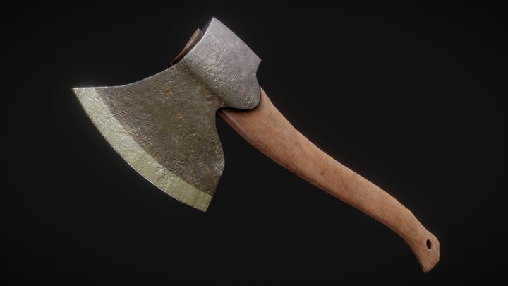 Large Carving Axe 3D Model