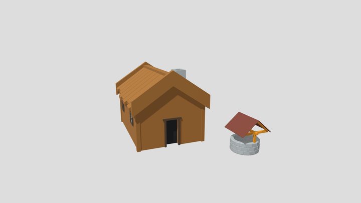 Low poly house 3D Model