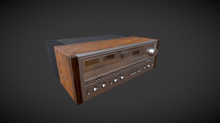 Old Stereo Receiver 3D Model