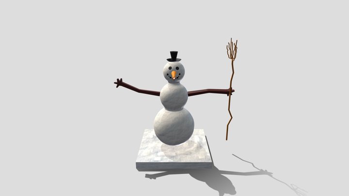 My First 3D Modelling Snowman 3D Model