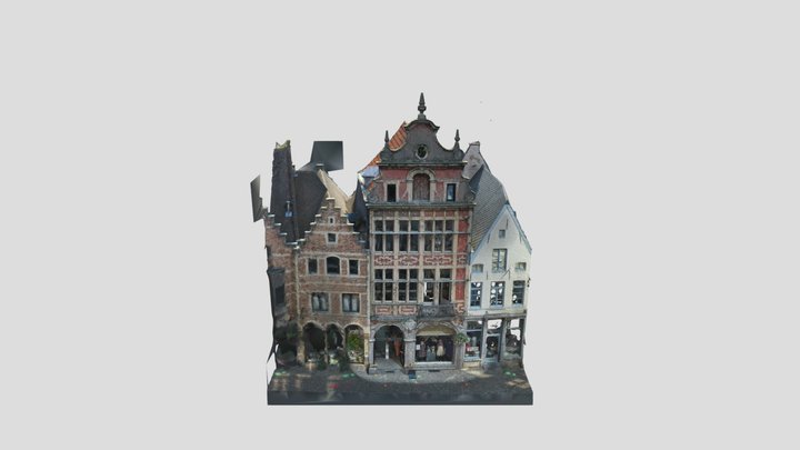3d fascade building in Leuven (Belgium) 3D Model