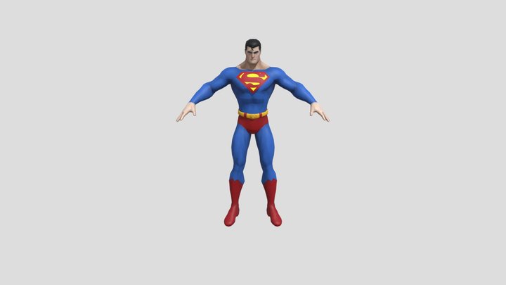 Superman Running 3D Model