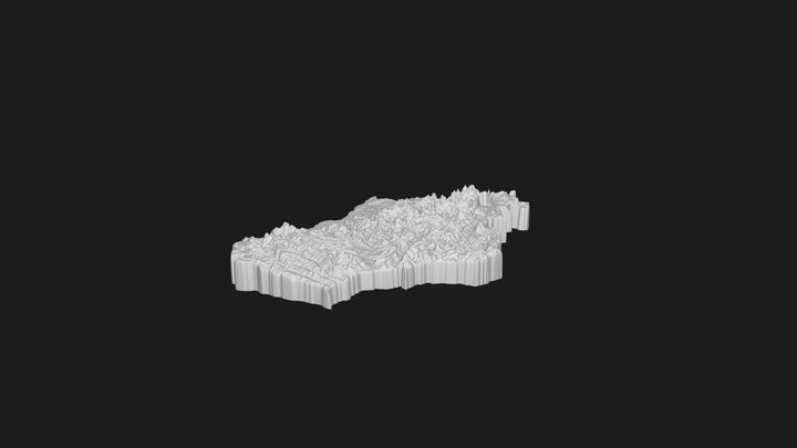 Relevo do Estado de Goiás – Modelo 3D STL