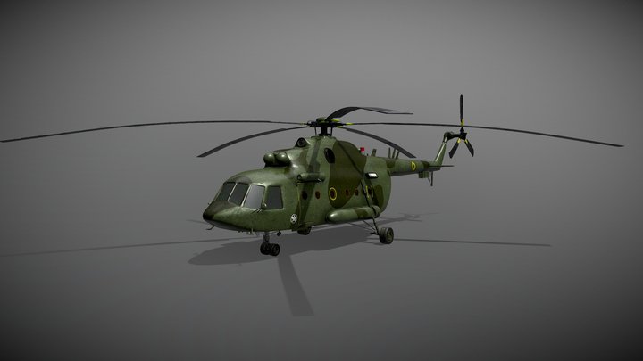 MI-17v_Military 3D Model