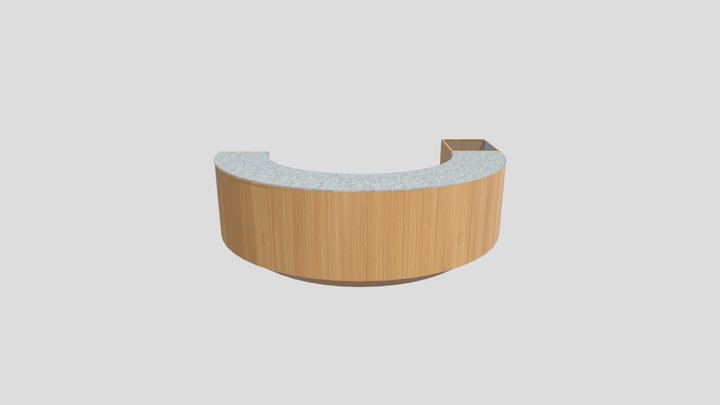 Store Counter With Glass Display 3D Model