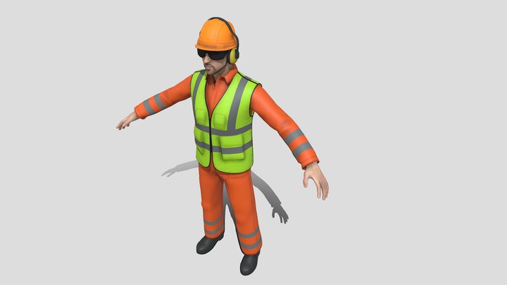 Airport Worker 3D Model