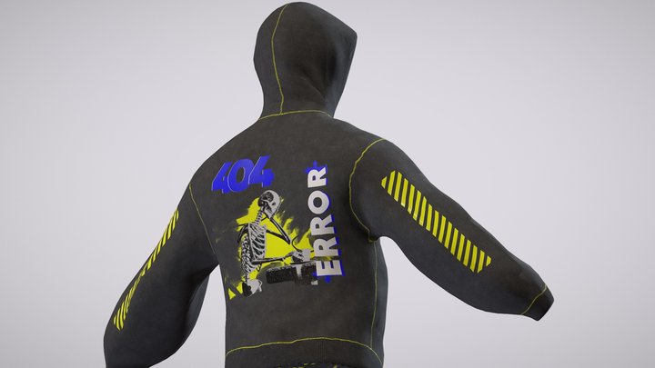 404 Hoodie 3D Model