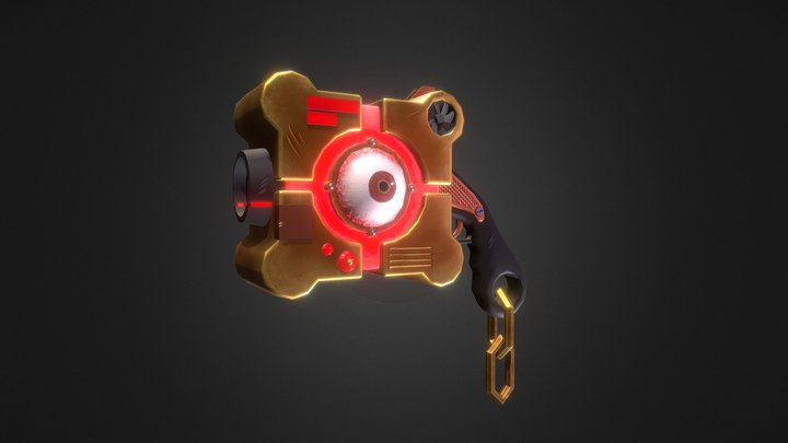 Stylized Handgun (Auga-X088) 3D Model