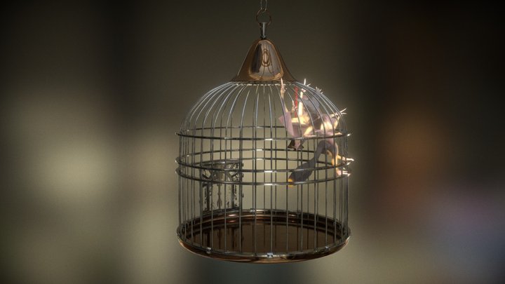 Caged Flying Lemur 3D Model