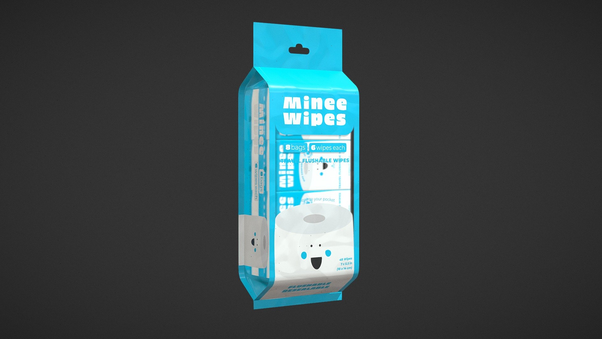 Retail Pack Flushable — Sketchfab embed 3D viewer