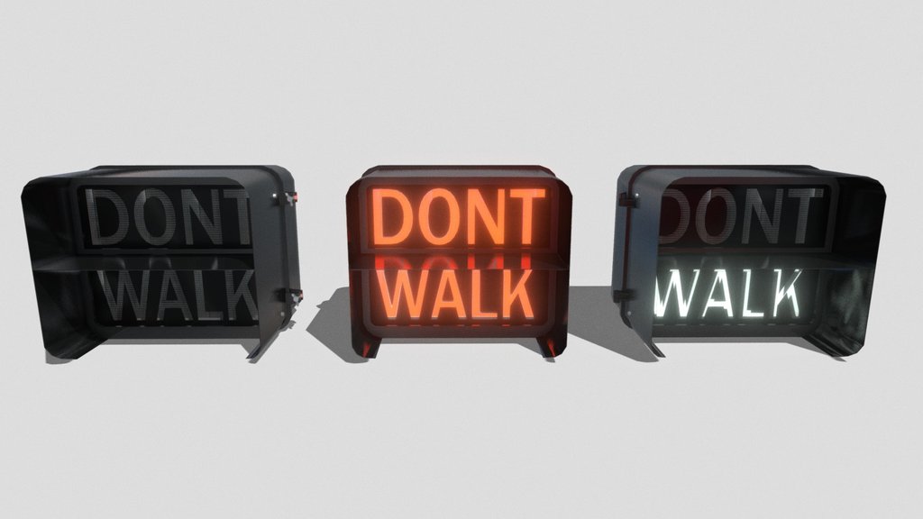 Econolite E8 Neon Pedestrian Signals
