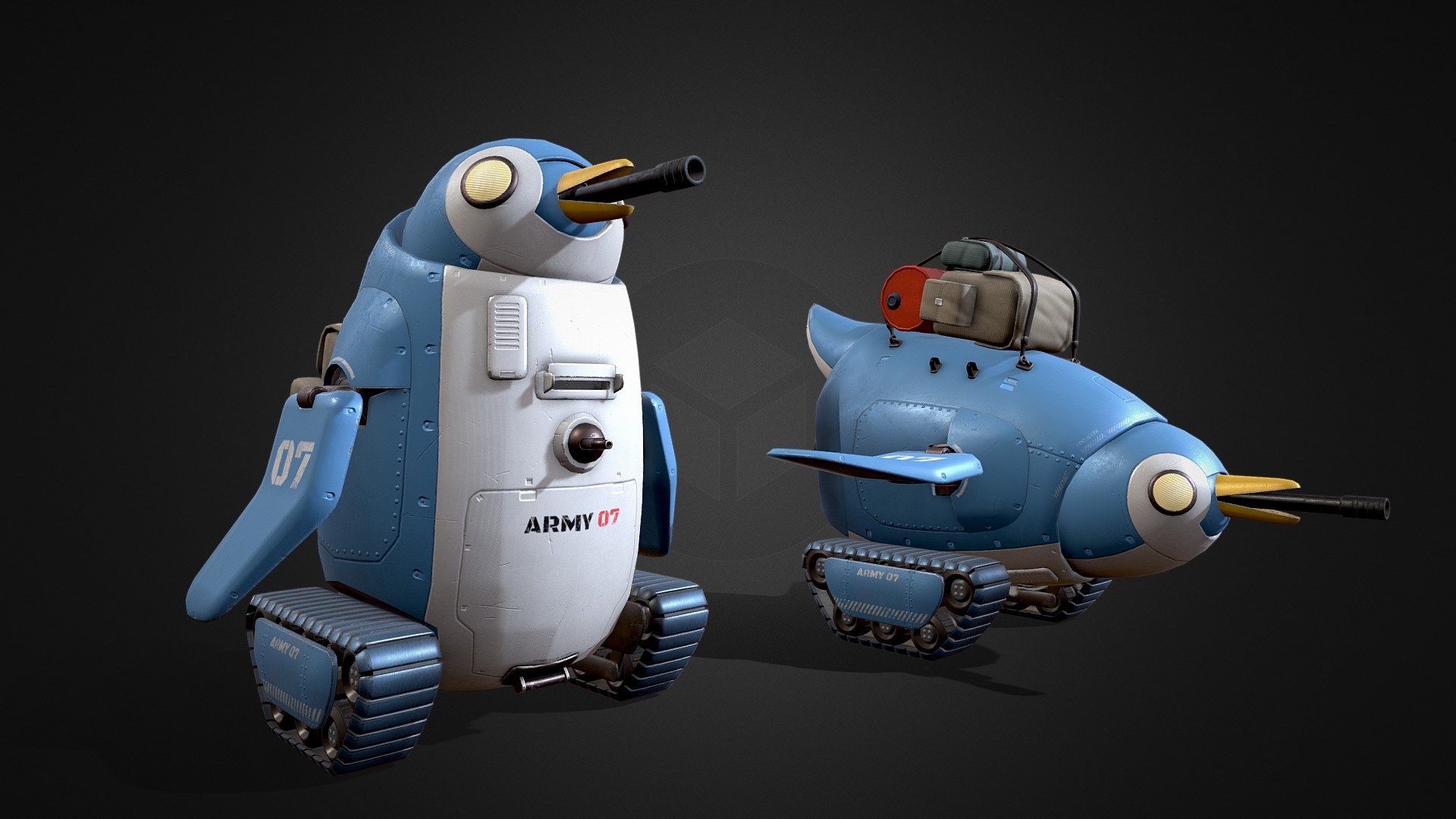 Penguin Tank - 3D model by hwahaha418 [b83e62d] - Sketchfab