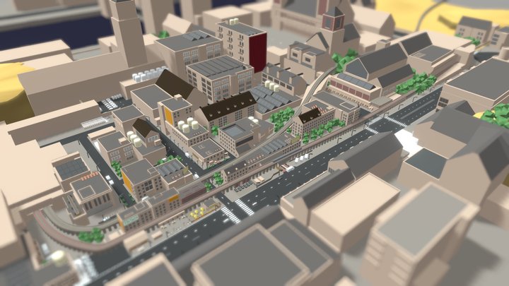 low poly town (work in progress) 3D Model