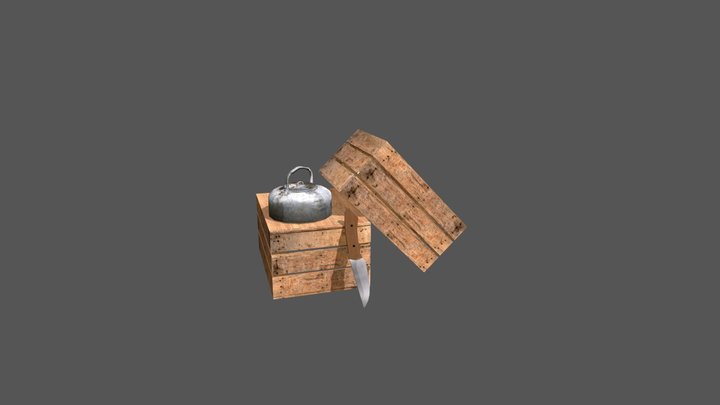 Forest Loner - 3 Simple props 3D Model