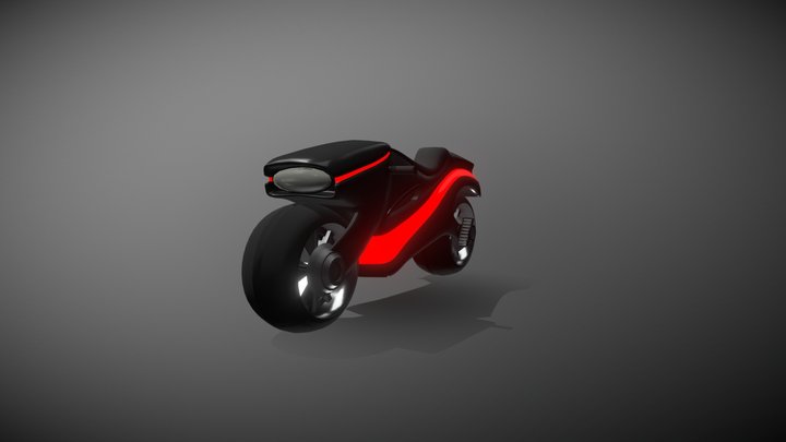 Sci-fi Motorcycle 3D Model