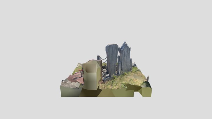 Two Stones One Broken 3D Model