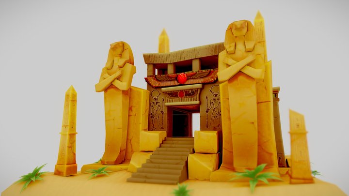 GameArtVillage - Egyptian Temple 3D Model