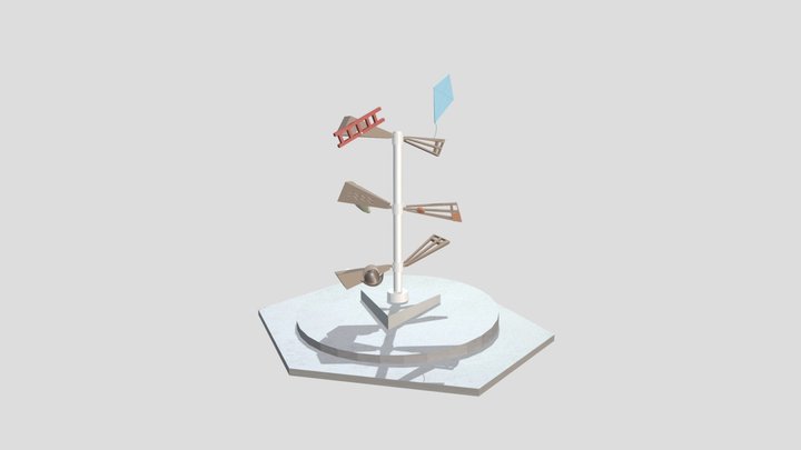 Projet de sculpture A - Le Moulin 3D Model