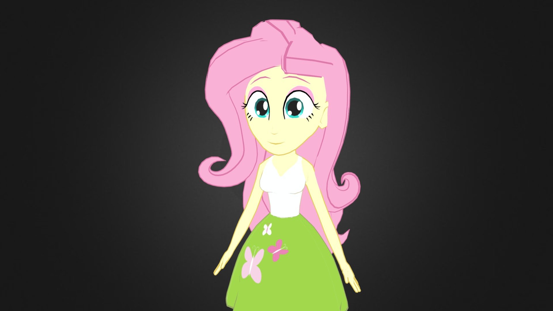 Fluttershy - 3D model by Mordecai B. (@MordecaiB.A) [b841928]