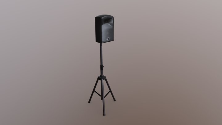 Bocina con tripie Speaker and tripod 3D Model