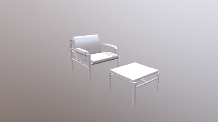 Sling Chair for BassamFellows 3D Model