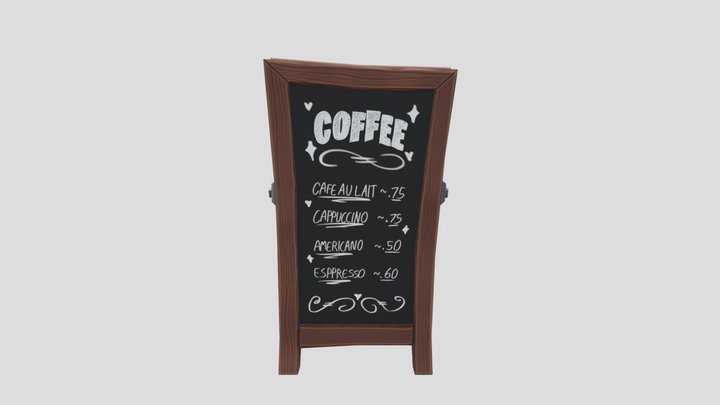 Fortnite Style Sandwich Board 3D Model