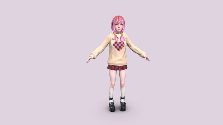 Lady Pink 3D Model