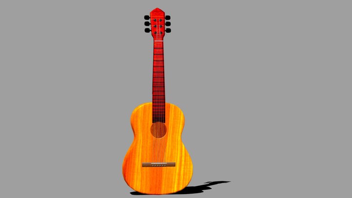acoustic guitar 3D Model
