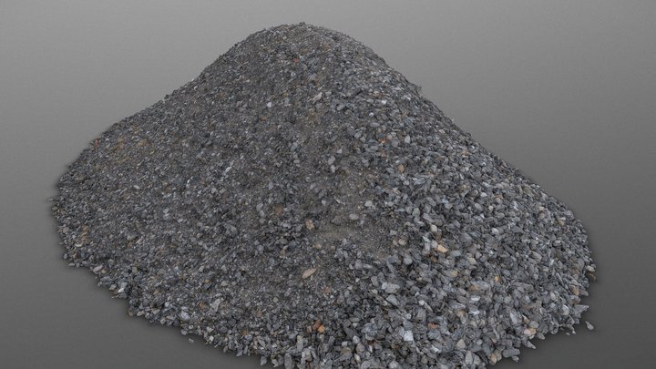 High paving gravel heap 3D Model