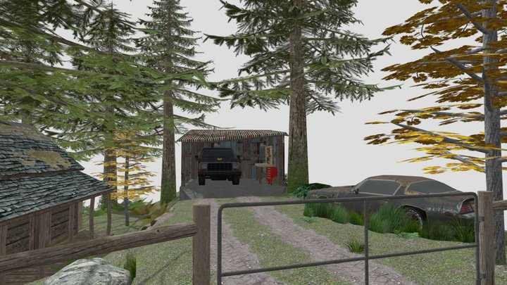 DAE Diorama - Forest Loner 3D Model