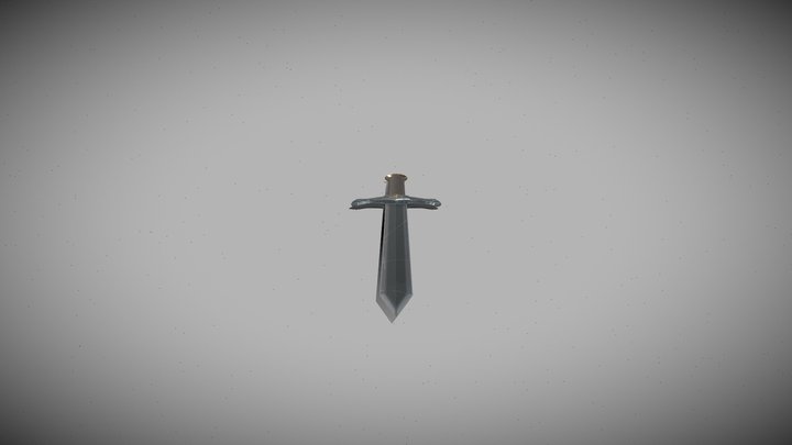 Stylized Low Poly Medieval Sword 3D Model