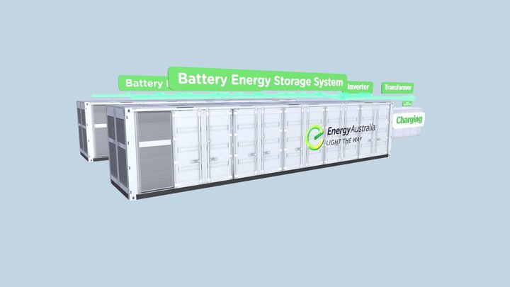 Wooreen Battery Storage Animation 3D Model