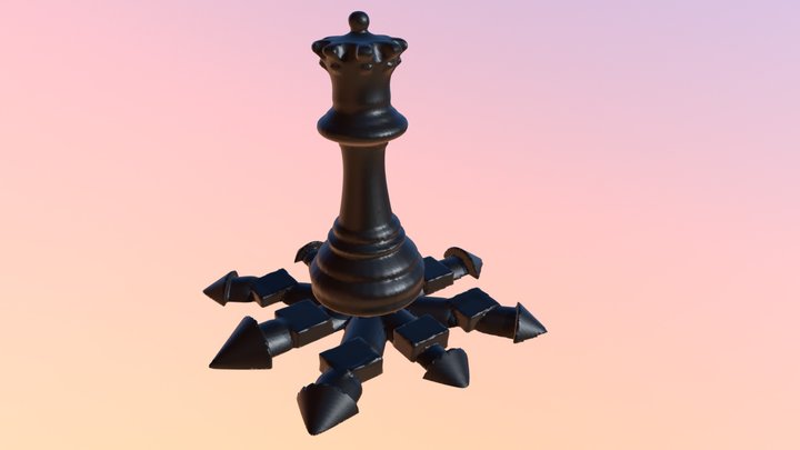 Instructional Chess - Queen 3D Model