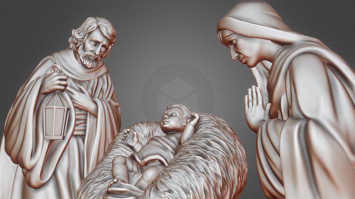 Nativity of Jesus Scene 3D Model