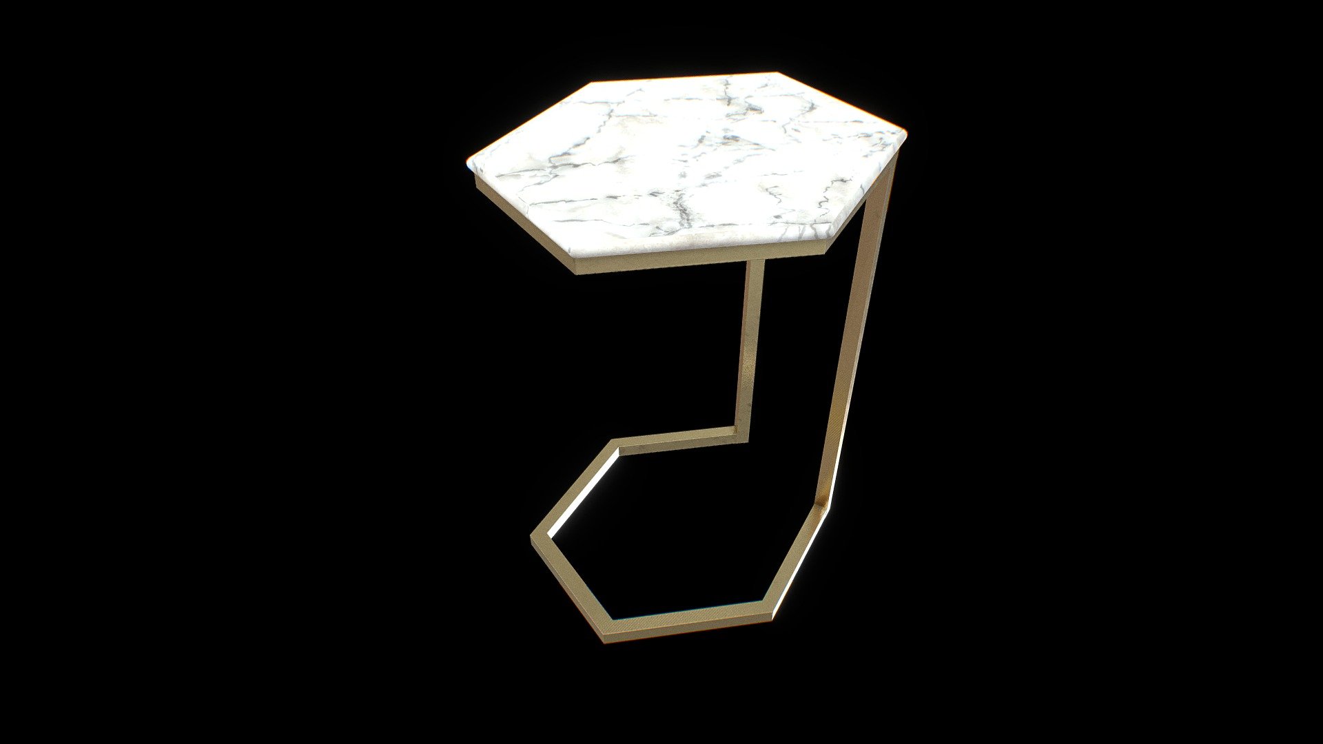 Margaux Laptop Table white marble