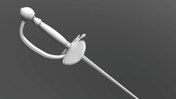 French Napoleonic Smallsword 3D Model