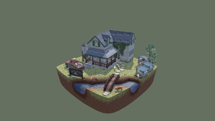 DAE Diorama retake – Small farm 3D Model