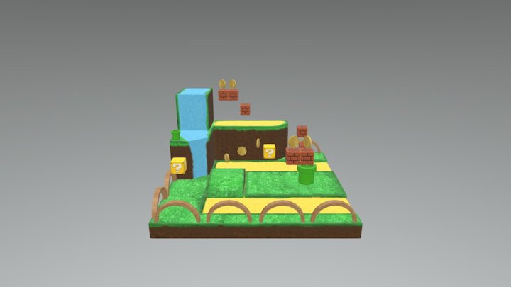 Escenario Mario 3D Model