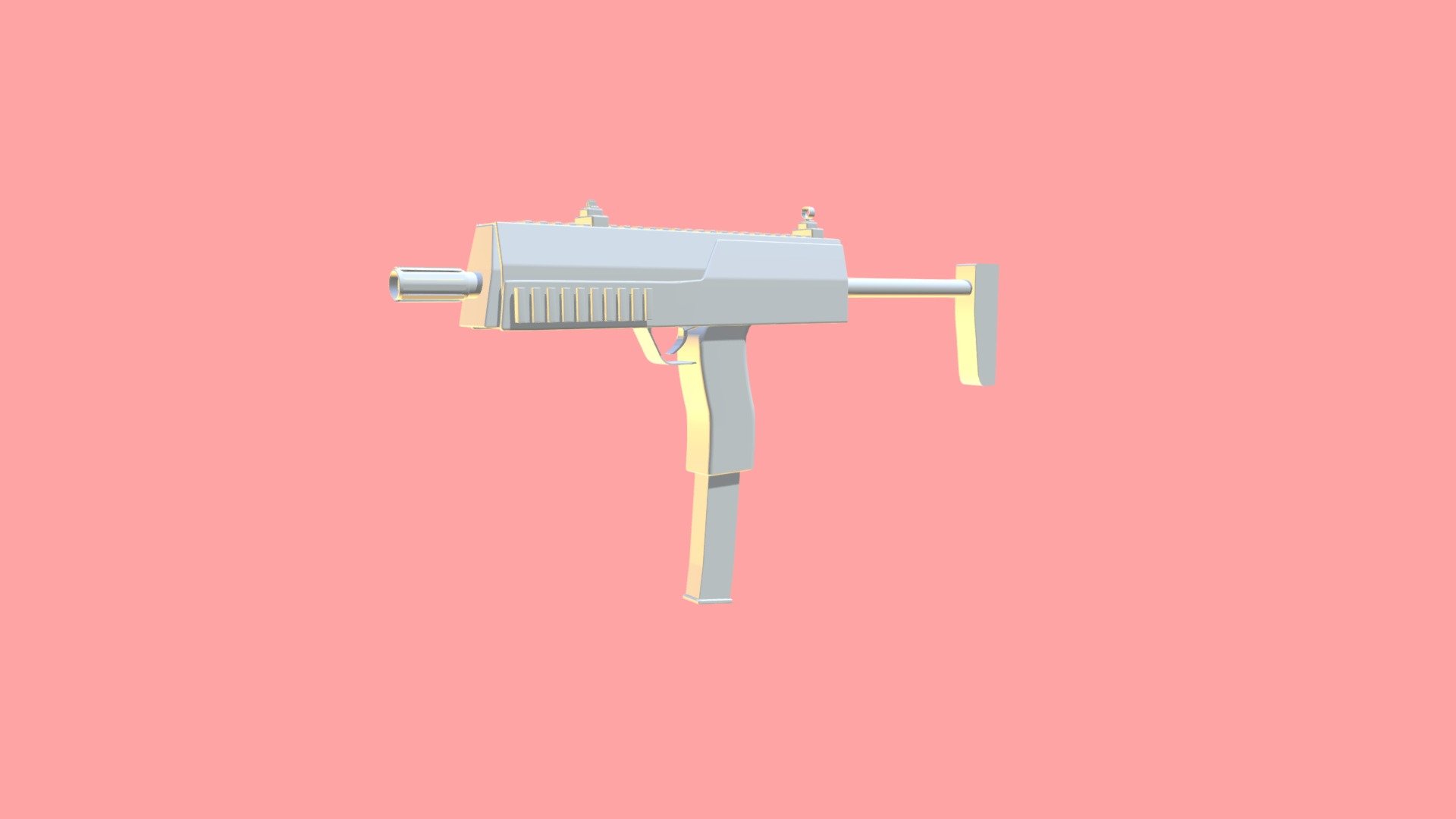 MP7 MODEL LOW POLY UNTEXTURED
