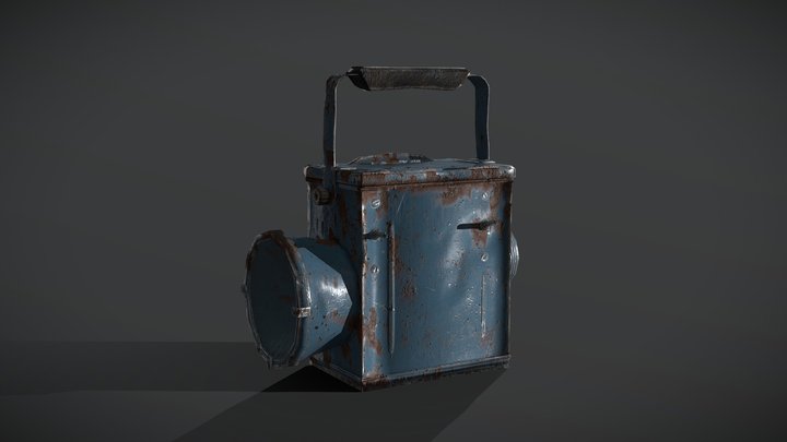 Soviet Railway Lantern LOD1 3D Model