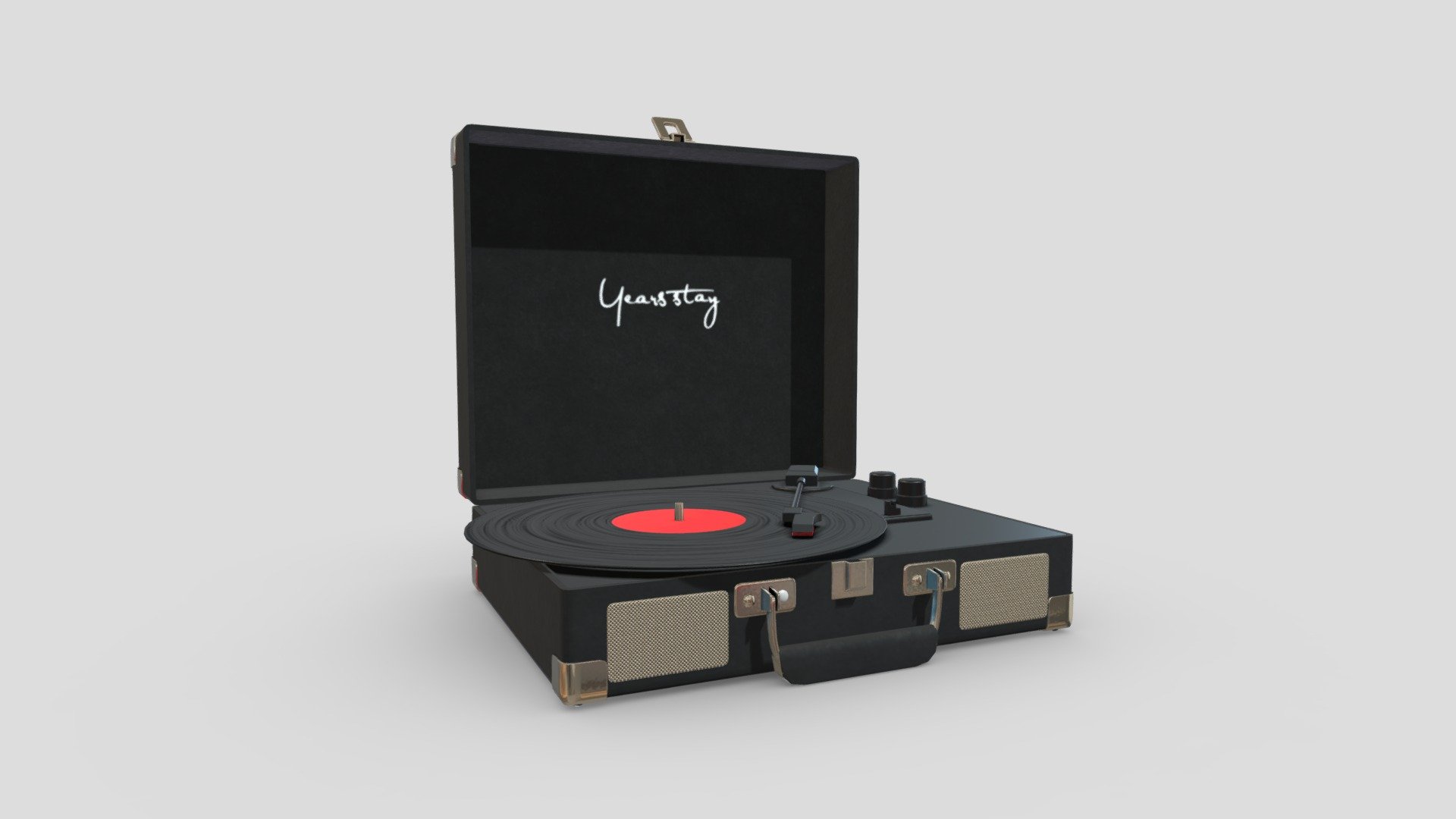 Bluetooth record turntable LP player - Buy Royalty Free 3D model by ...